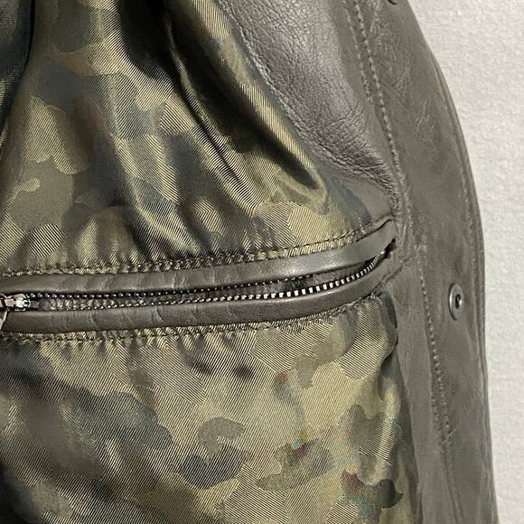 John Varvatos Men's Leather Jacket Sheep Skin Size 56 /US 46 / US Large - Picture 10 of 11